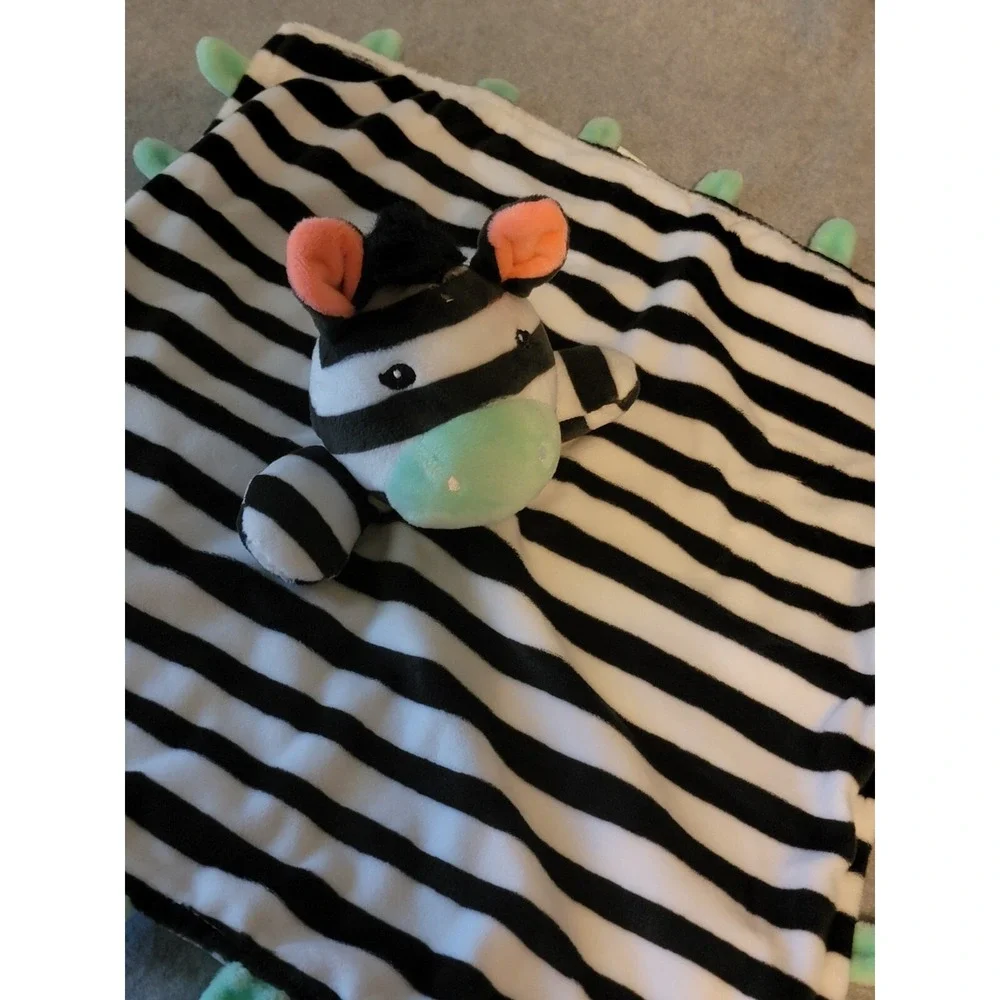Oh Joy! Zebra Baby Lovey Security Blanket Black Stripe Mint Green 2017 Target